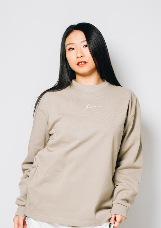 GINNIE LOGO WHITE LONG SHIRT 006