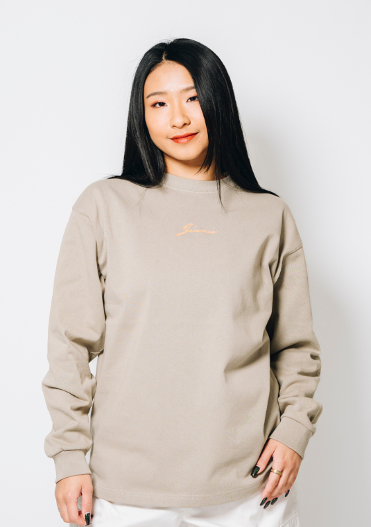GINNIE LOGO ORANGE LONG SHIRT 006