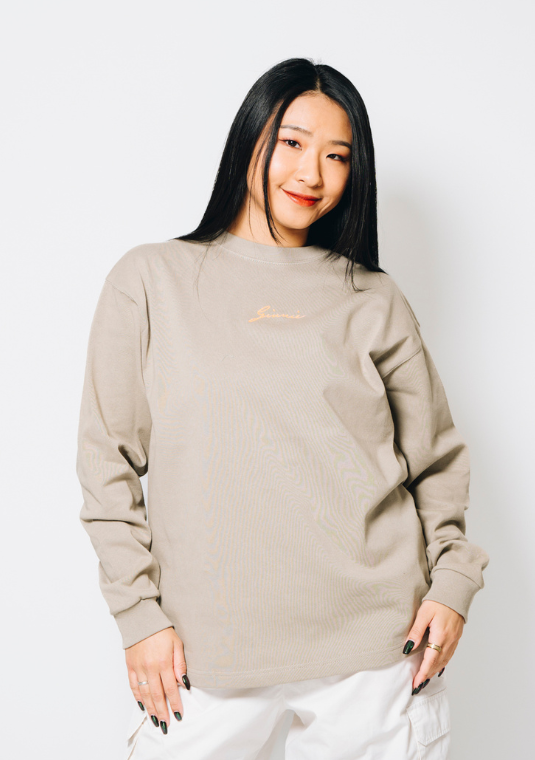GINNIE LOGO ORANGE LONG SHIRT 006