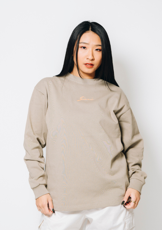 GINNIE LOGO ORANGE LONG SHIRT 006