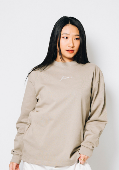 GINNIE LOGO WHITE LONG SHIRT 006